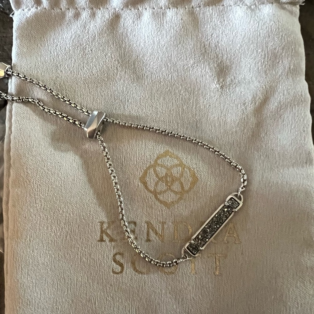 Kendra Scott platinum drusy bracelet
